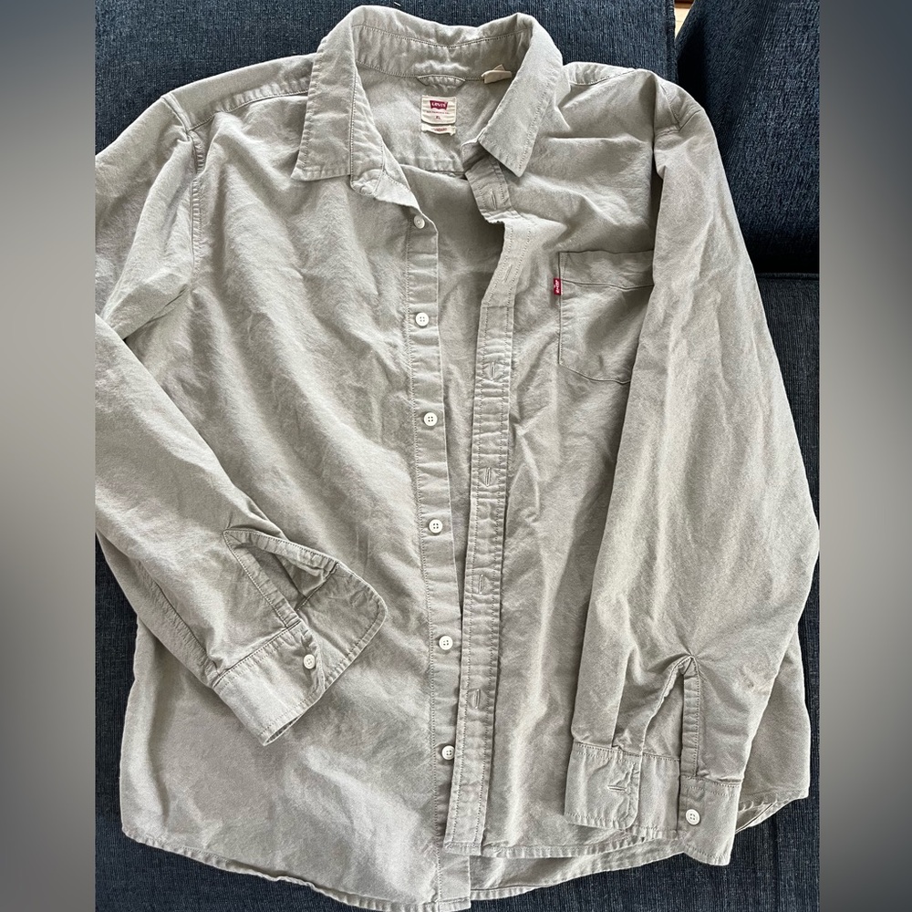 Levis button up Shirt, standard, Mens Long Sleeve XL